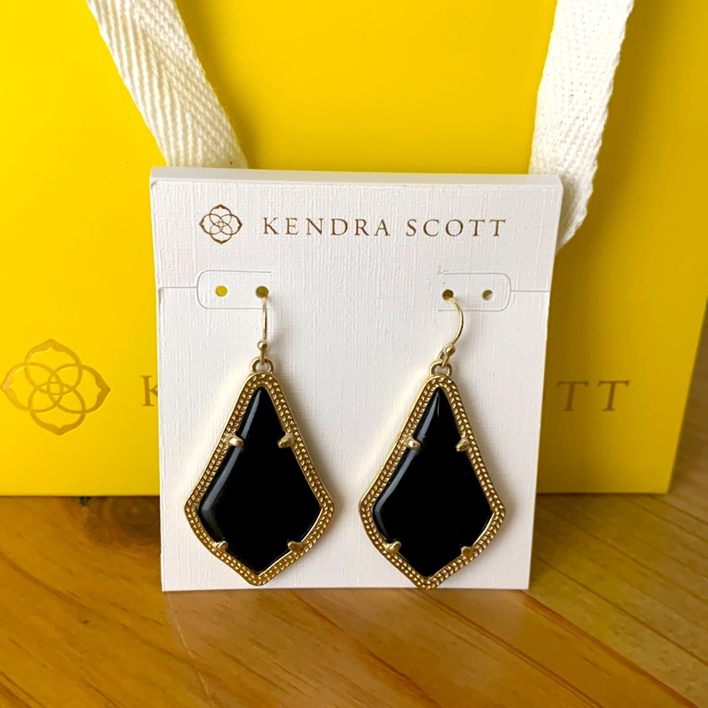 Kendra Scott Alex in Black and Gold with Bag